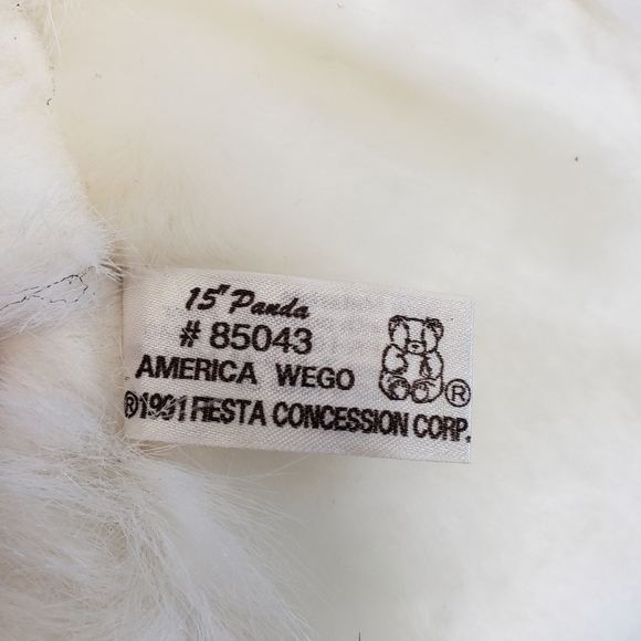 Fiesta 15" Panda Bear Vintage 1991 Vintage Plush - Picture 7 of 7